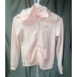 Juicy Couture zip down sweater in pink size 12.